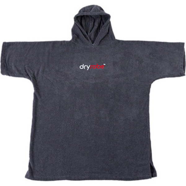 Dryrobe Junior Organic Cotton Hooded Towel Changing Robe / Poncho V3 V3OCTV3 - Slate Grey